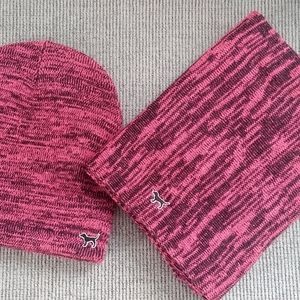 VS Pink beanie/scarf set